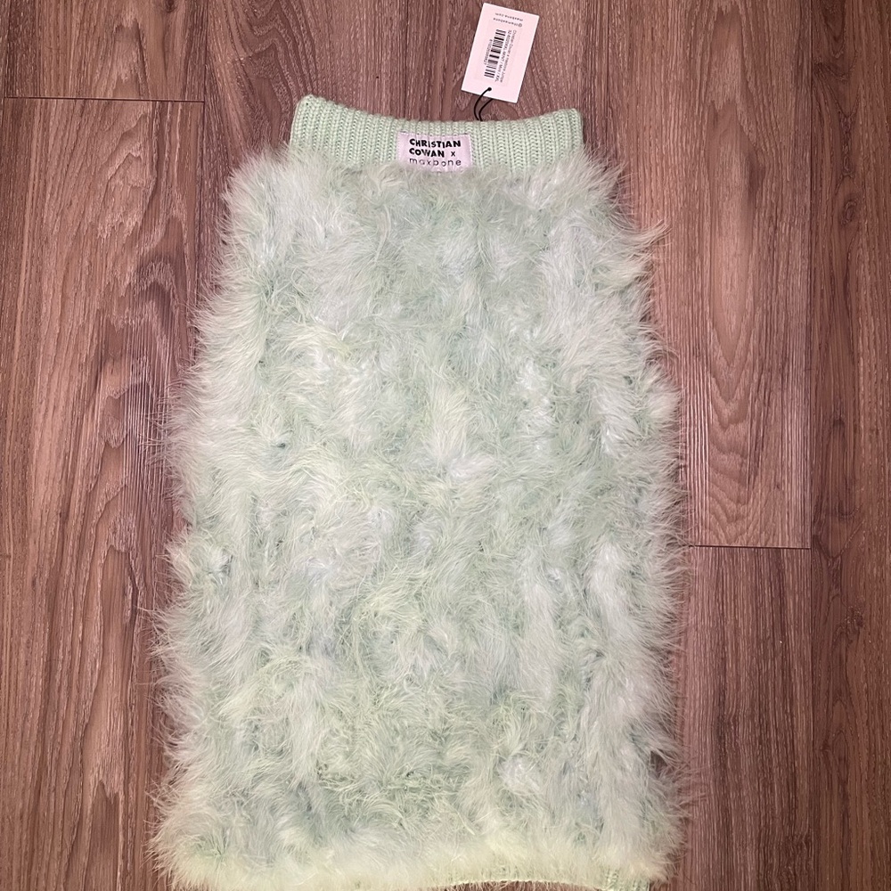 BNWT CHRISTIAN COWAN x maxbone Feather Dog Jumper in Mint - Size XXL